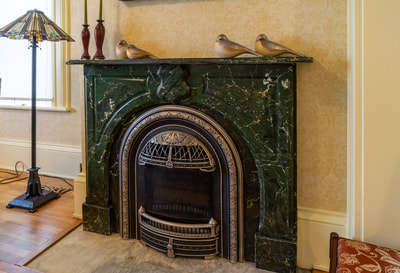 Original historic fireplace trim: MacNamara House