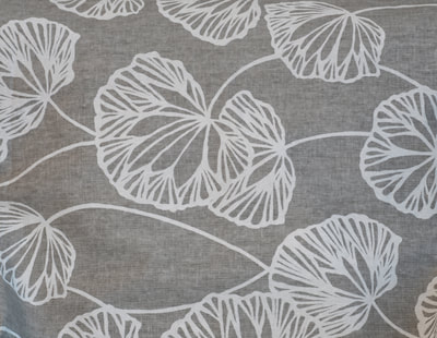 More Ginko leaves on MacNamara House's fabrics