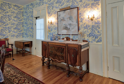 Antique sideboard in the dining room at MacNamara House